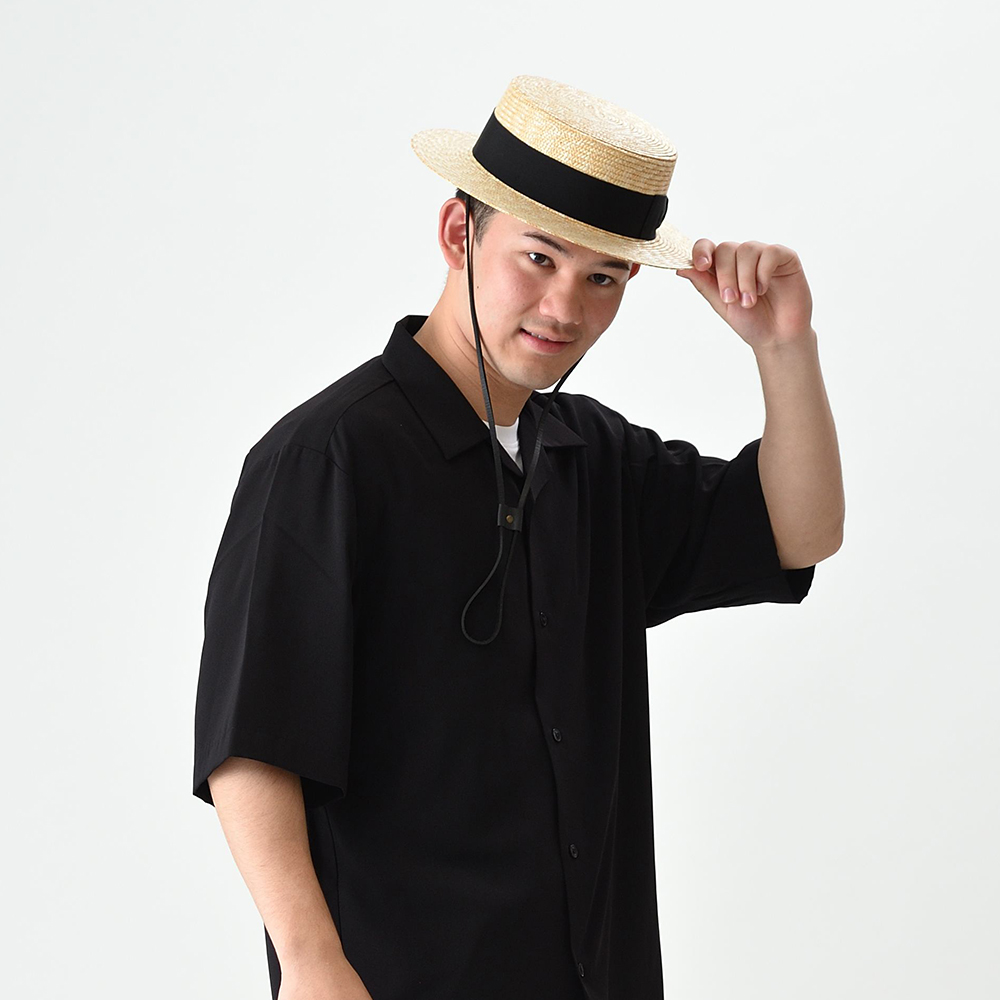 Borsalino 帽子 カンカン帽 ストローハット メンズ レディース 春 夏 クラシカル シンプル Boater  Hat(ボーターハット)141213 ナチュラル