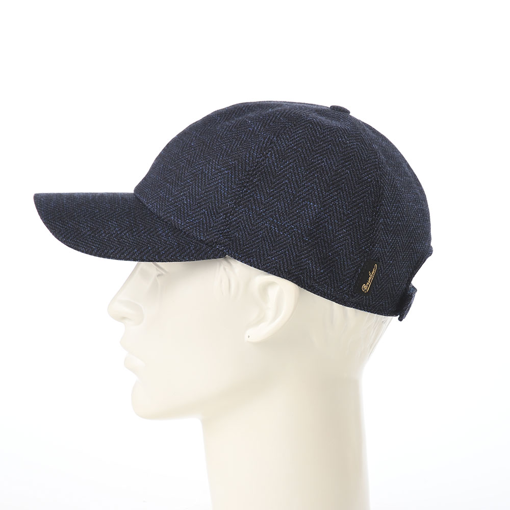新品Borsalino キャップ　男女　ゴルフキャップ 白➕ネイビー brsc013-darknavy.jpg