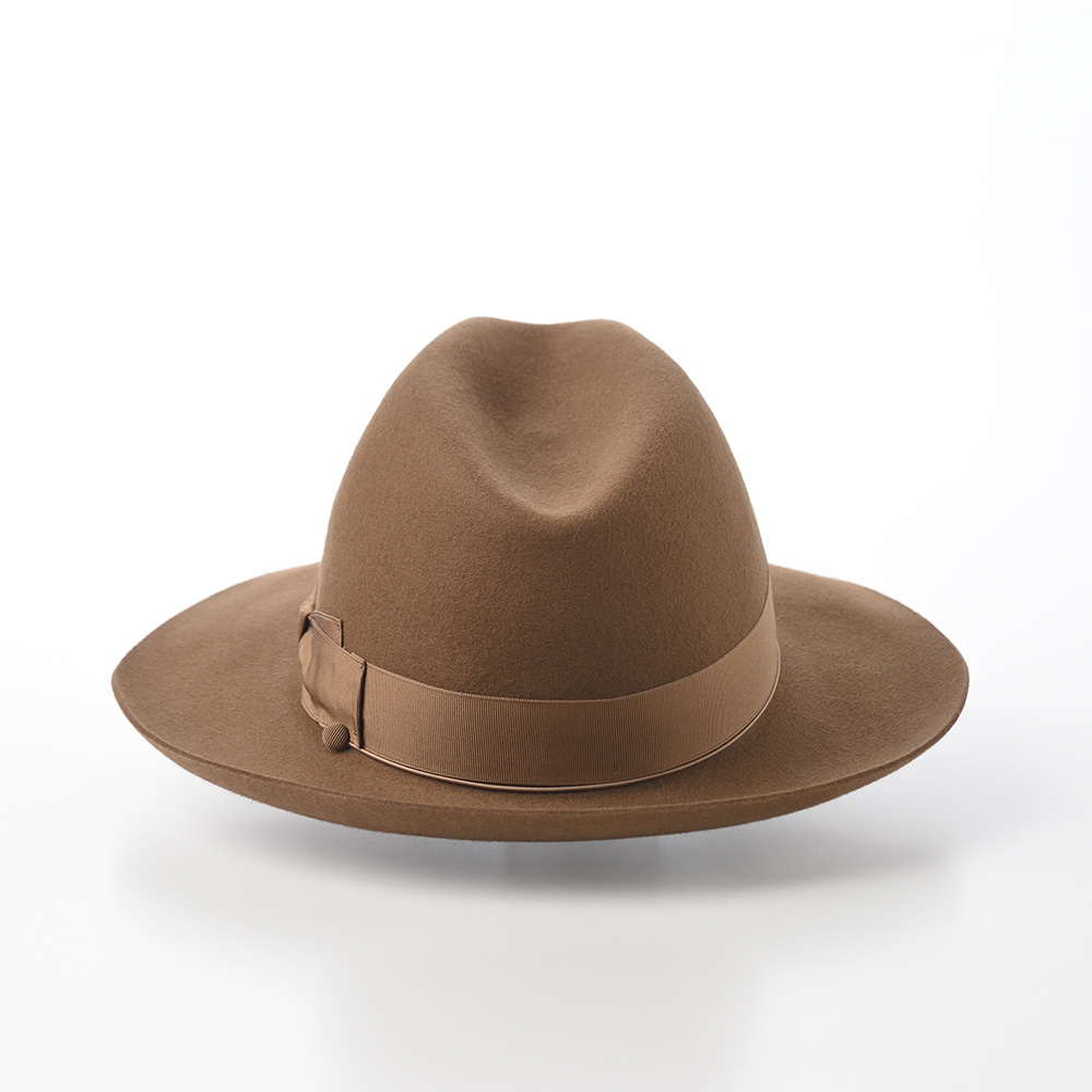 SB【新品・未着用】BORSALINO 60 ハット ナチュラル/ブラウン Borsalino 帽子 中折れハット フェルト帽 秋 冬 メンズ