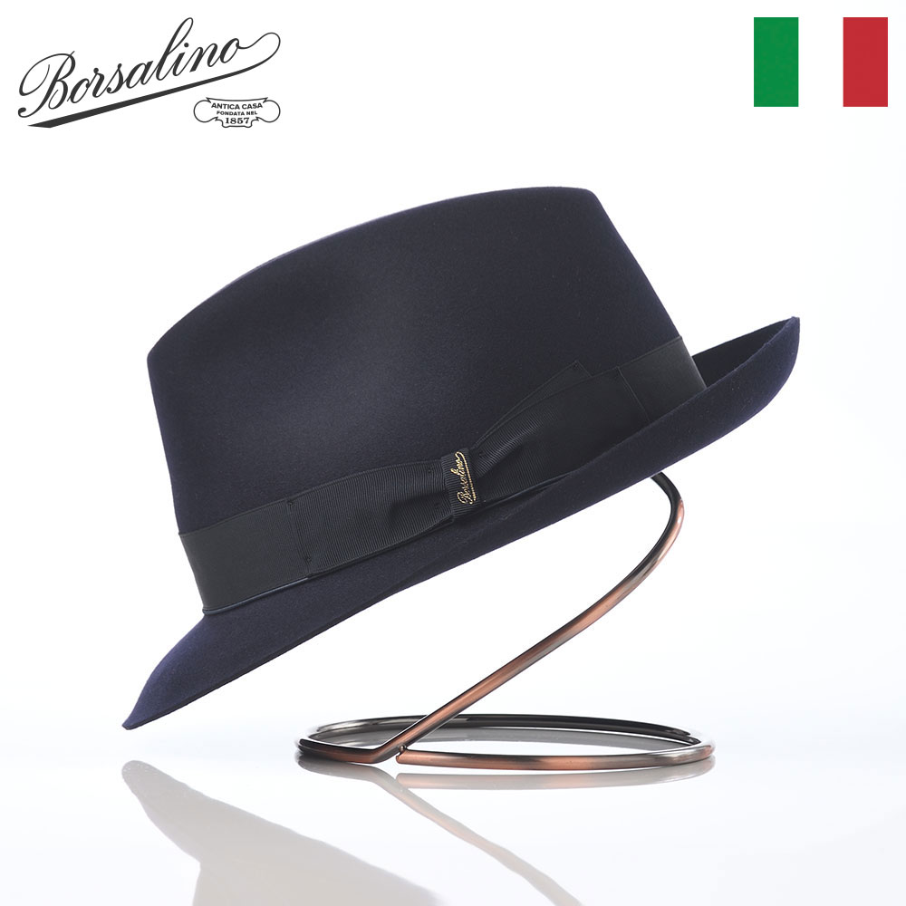 Borsalino（ボルサリーノ） 帽子 中折れハット フェルト帽 秋冬 メンズ