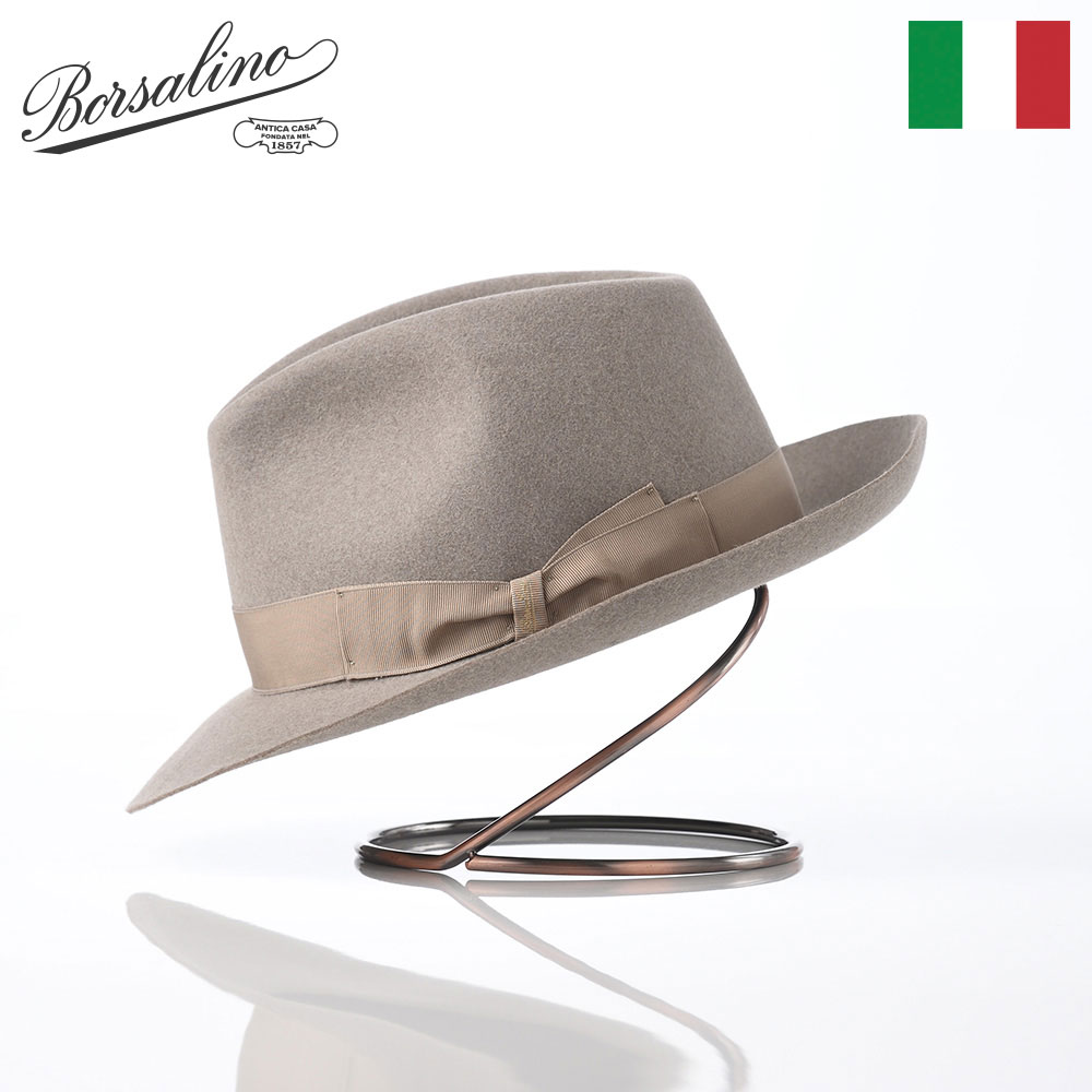 Borsalino 帽子 中折れハット フェルト帽 軽量 秋 冬 メンズ 中折れ帽 ブランド Q.S. 50 grammi（Q.S. チンクァンタ  グランミ） 114665 ベージュ : brsf004-beige : メンズハット・帽子専門店 時谷堂 - 通販 - Yahoo!ショッピング