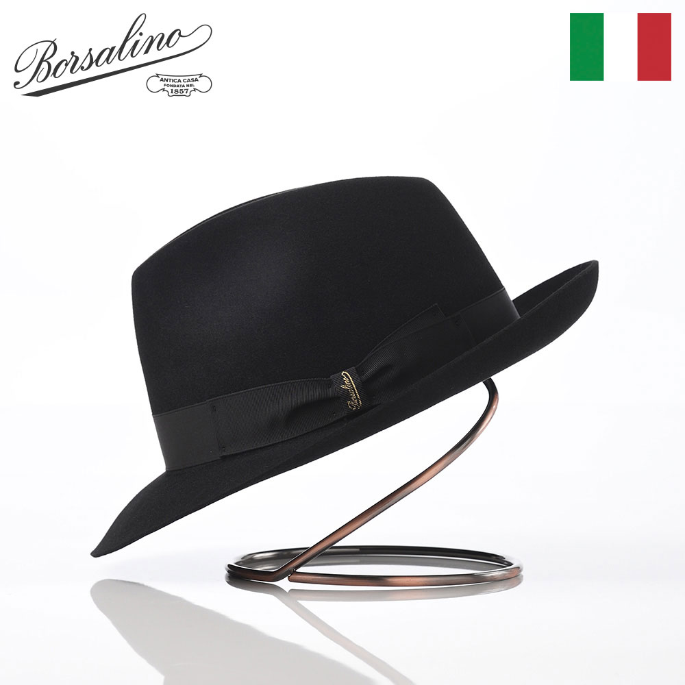 ボルサリーノ　ハット　中折れ帽　サイズ61 Borsalino（ボルサリーノ） 中折れハット 帽子 メンズ レディース 秋冬