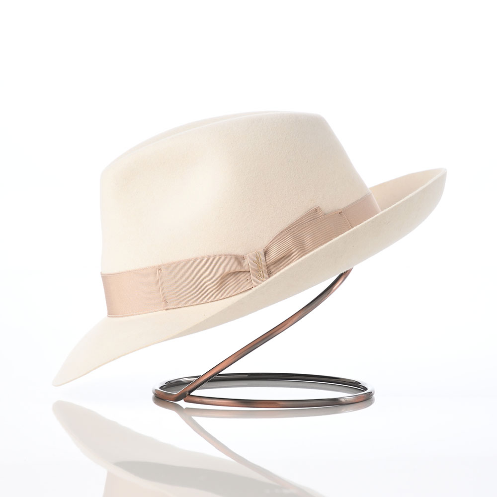 Borsalino 帽子 中折れハット フェルト帽 秋 冬 メンズ レディース 中折れ帽 Alessandria rasato(アレッサンドリア ラザート) 390054 クリーム 父の日の画像