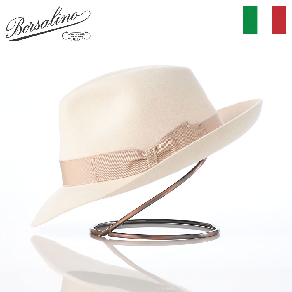 極美品 Borsalino ボルサリーノ アレッサンドリア フェルトハット Borsalino（ボルサリーノ） アレッサンドリア ミディアムブリム ファー