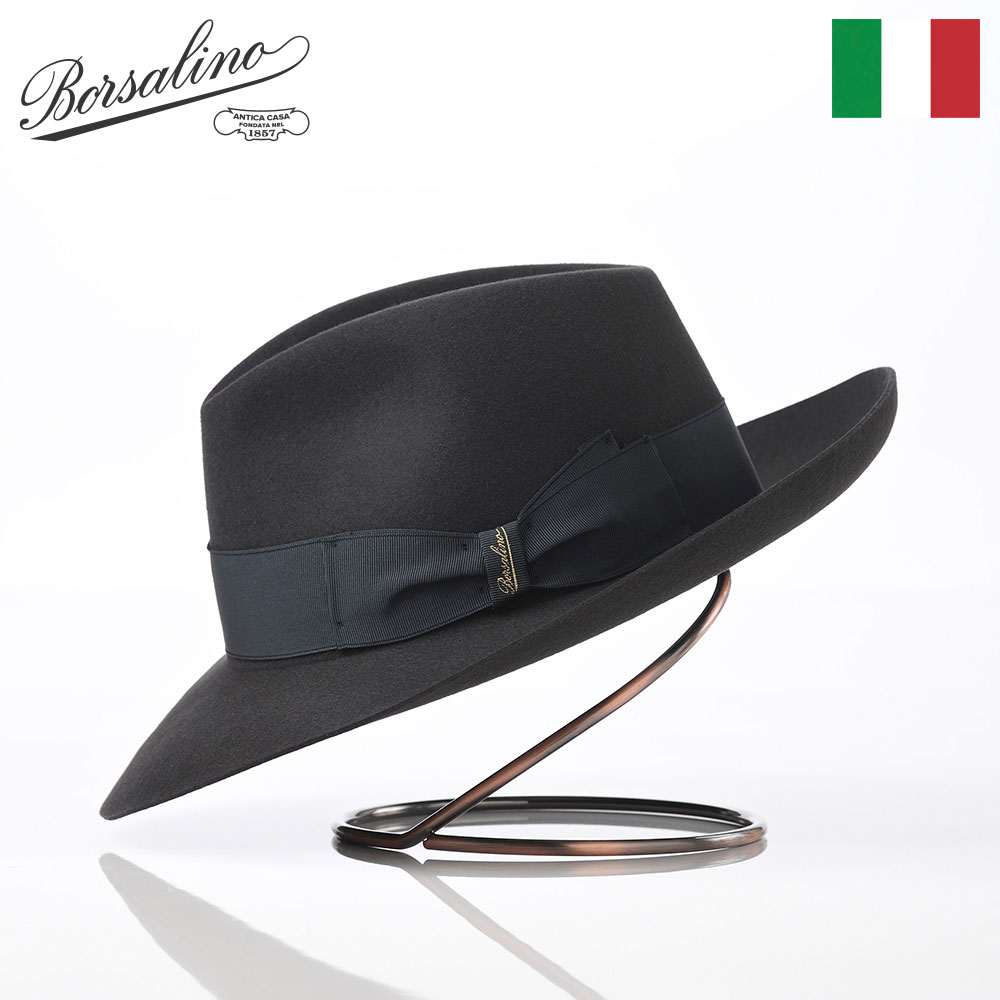 ★美品★Borsalino ボルサリーノ アレッサンドリア ラビット ハット 送料無料 Borsalino ボルサリーノ Fur Felt Hat ALESSANDRIA