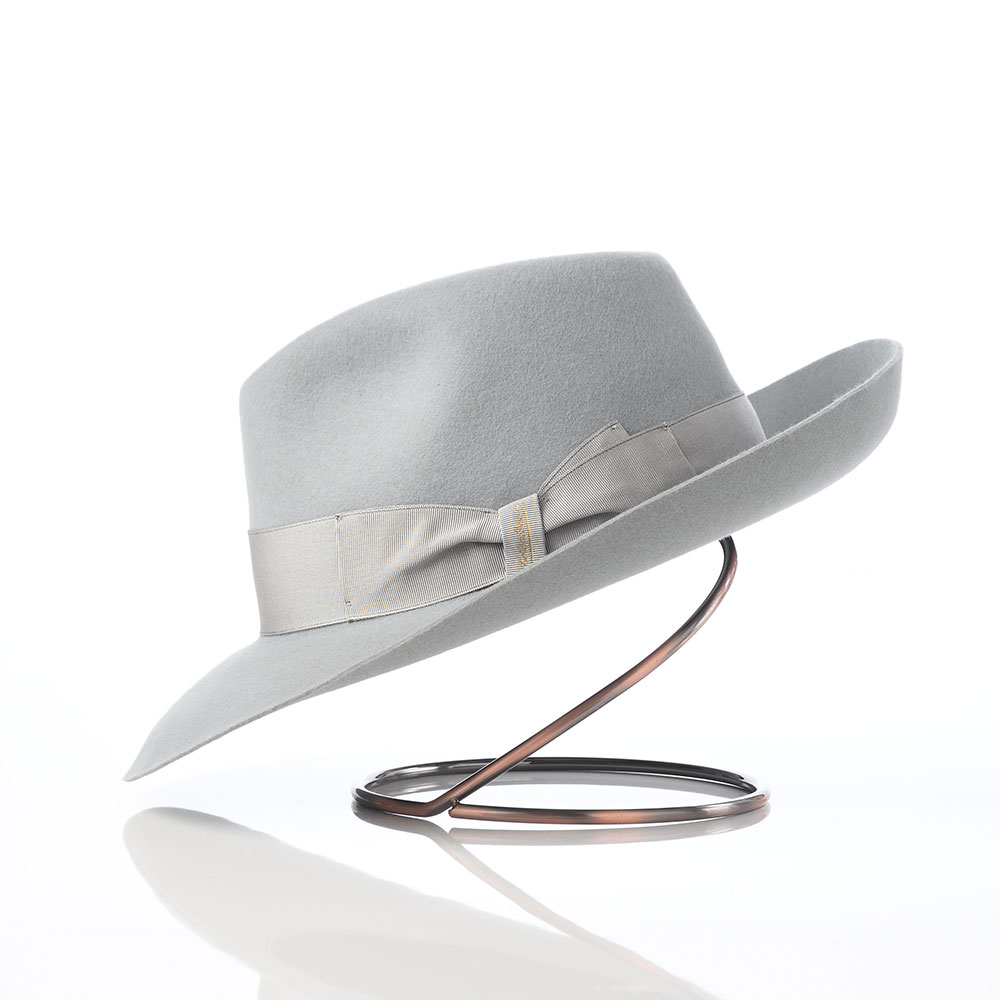 Borsalino 帽子 中折れハット フェルト帽 秋 冬 メンズ ブランド Alessandria rasato larga(アレッサンドリアラザートラーガ) 390299 ライトグレー 父の日の画像