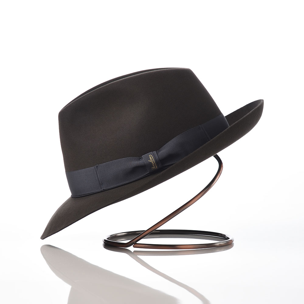 Borsalino 帽子 中折れハット ビーバーフェルト帽 秋 冬 メンズ レディース 中折れ帽 フォーマル ブランド Beaver(ビーバー) 400001 グレー 父の日ギフトの画像