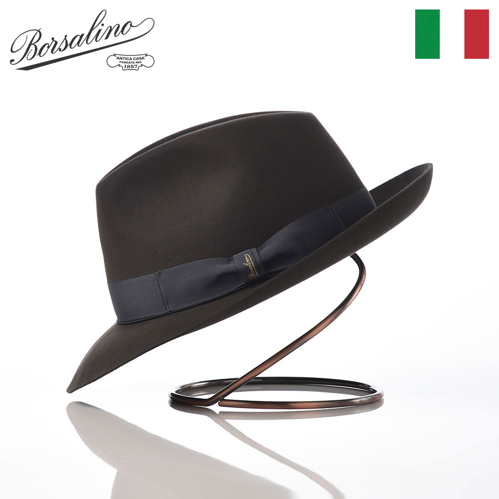 新品未使用品！イーズー　e-zoo×ヒールアンドトゥ　中折れハット Borsalino（ボルサリーノ） 中折れハット 帽子 メンズ レディース 秋冬