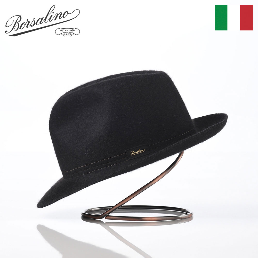 Borsalino 帽子 中折れハット フェルト帽 秋 冬 メンズ レディース ブランド Traveller felt（トラベラー フェルト）  150228 ブラック : brsf015-black : メンズハット・帽子専門店 時谷堂 - 通販 - Yahoo!ショッピング