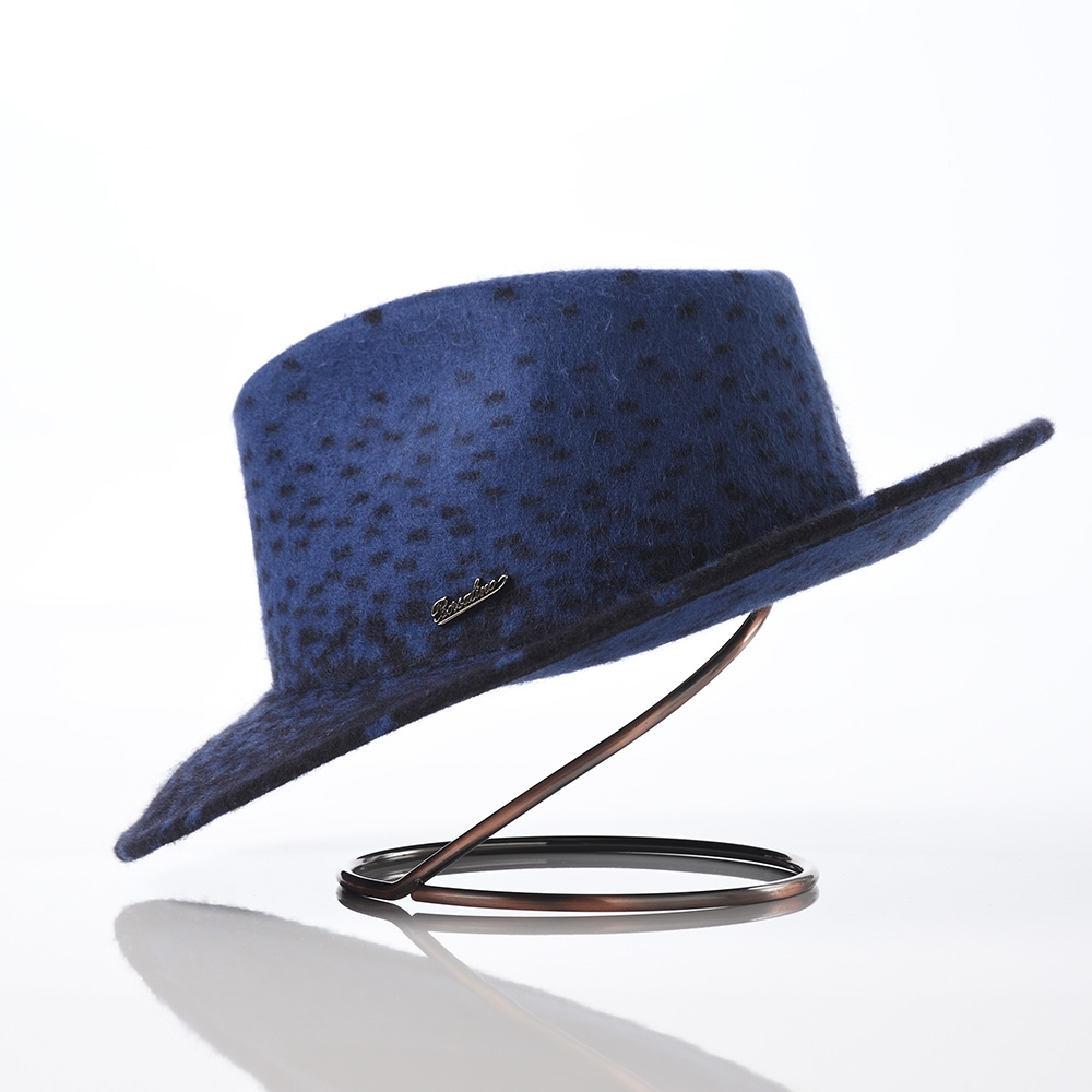 BORSALINO ボルサリーノ　フェルトハット　帽子　ブルー　青 Borsalino 帽子 中折れハット フェルト帽 秋 冬 メンズ