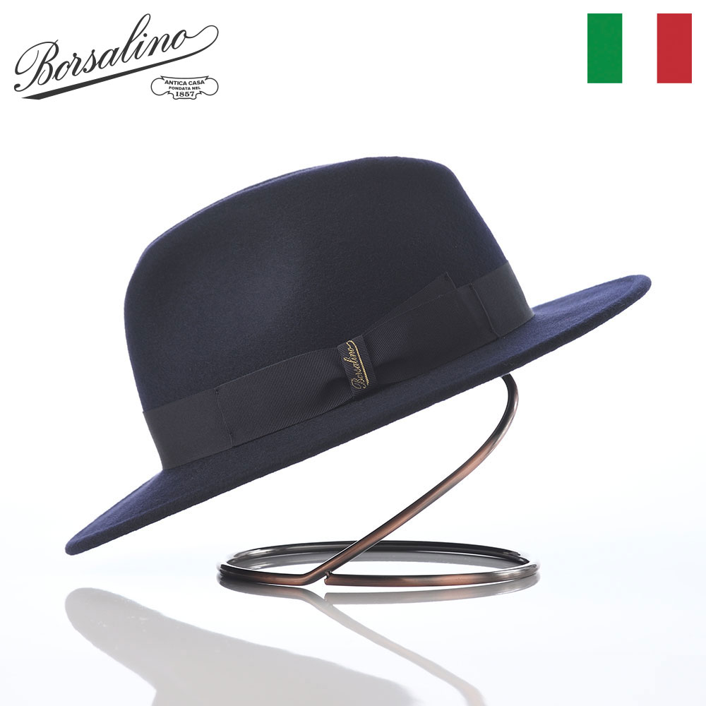 Borsalino 帽子 中折れハット フェルト帽 秋 冬 メンズ