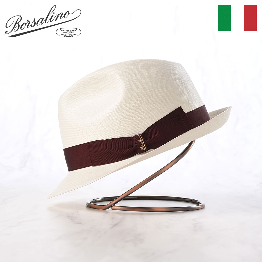 パナマハット ボルサリーノ Borsalino ハット 中折れハット 美品 Borsalino（ボルサリーノ） パナマ帽 中折れハット 帽子 メンズ