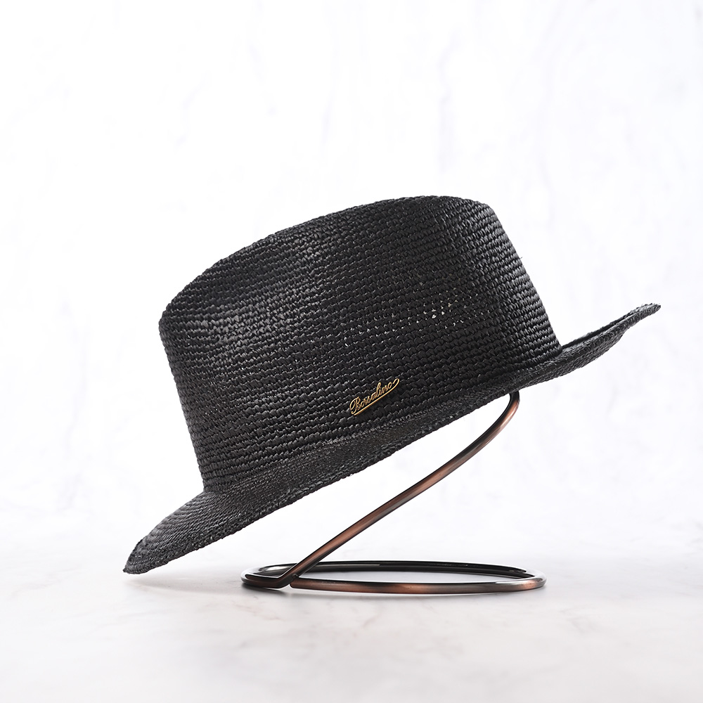 Borsalino ボルサリーノ パナマ帽 中折れハット 春 夏 紳士帽 ブランド Panama Crochet(パナマ クロシェ) 141248 ブラック 熱中症 暑さ対策 父の日ギフト 爆買の画像