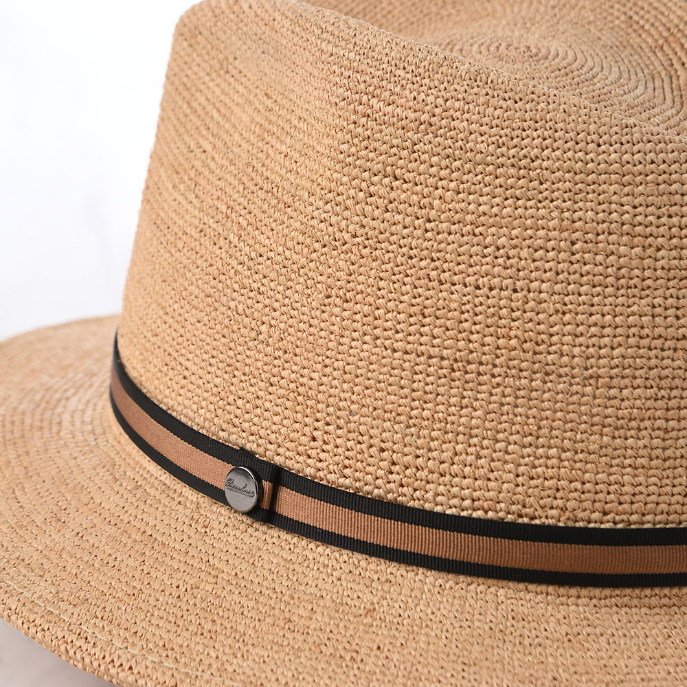 Borsalino ブラウンリボン ラフィア ハット | 萬栄堂帽子店
