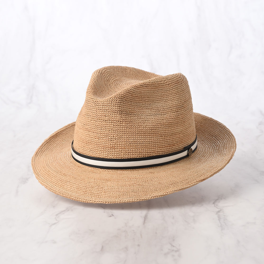 Borsalino ボルサリーノ ラフィアハット 中折れハット ストロー