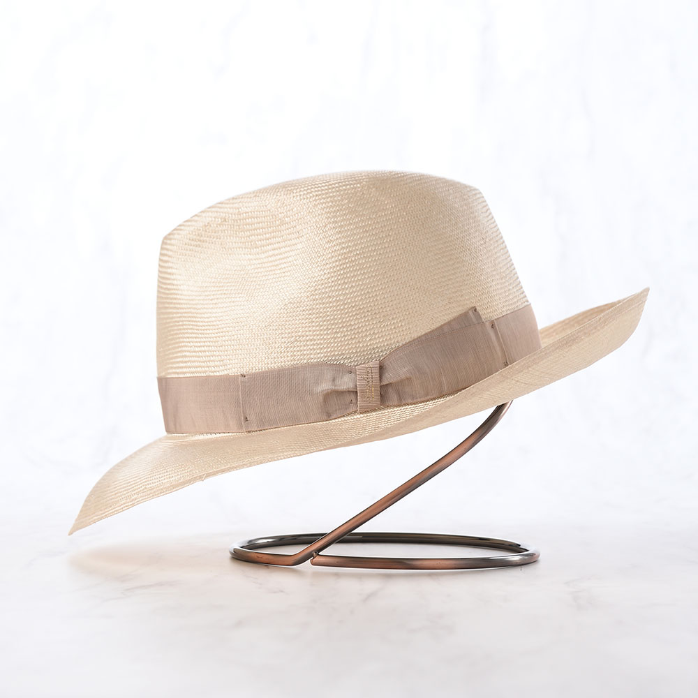 Borsalino ボルサリーノ ストローハット 中折れハット 春 夏 メンズ Parasisol tesa larga(パラシゾール テサ ラーガ) 141255 ベージュ 父の日ギフトの画像