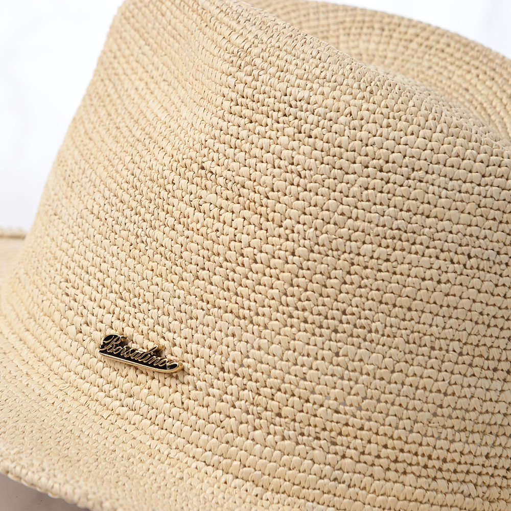 Borsalino ボルサリーノ ラフィアハット 中折れハット ストロー