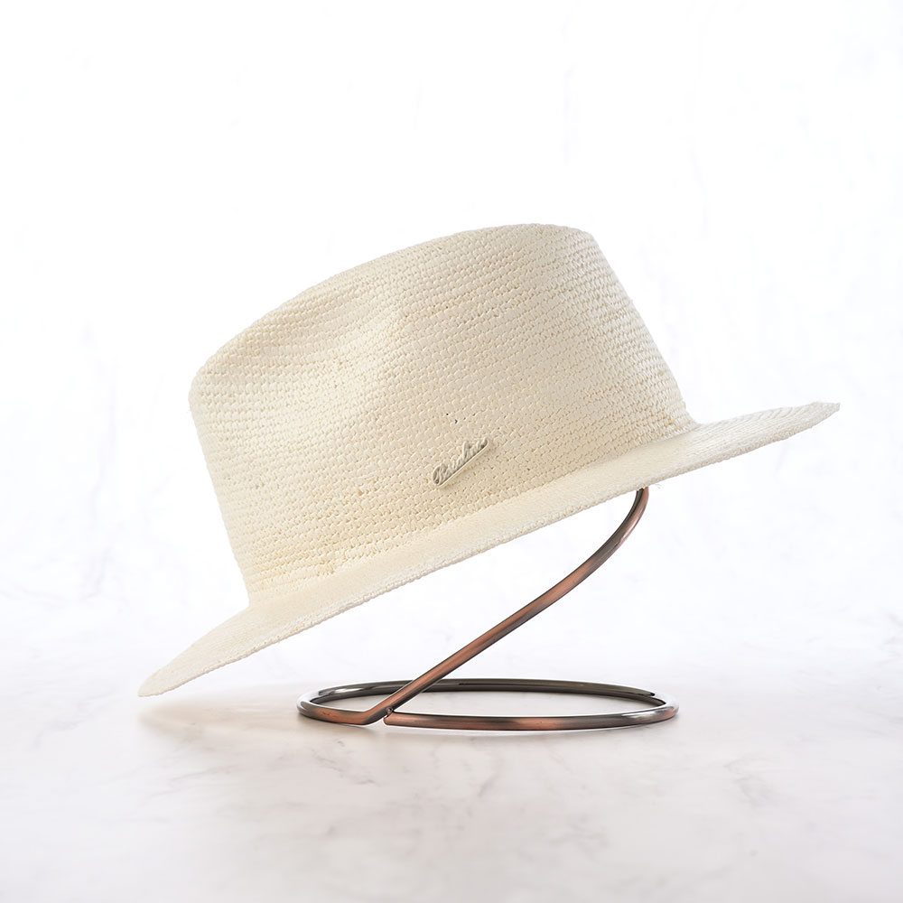 Borsalino ボルサリーノ ラフィアハット 中折れハット ストローハット 春 夏 ブランド Panama Crochet(パナマ クロシェ) 25141248 ホワイト 父の日ギフト 爆買の画像