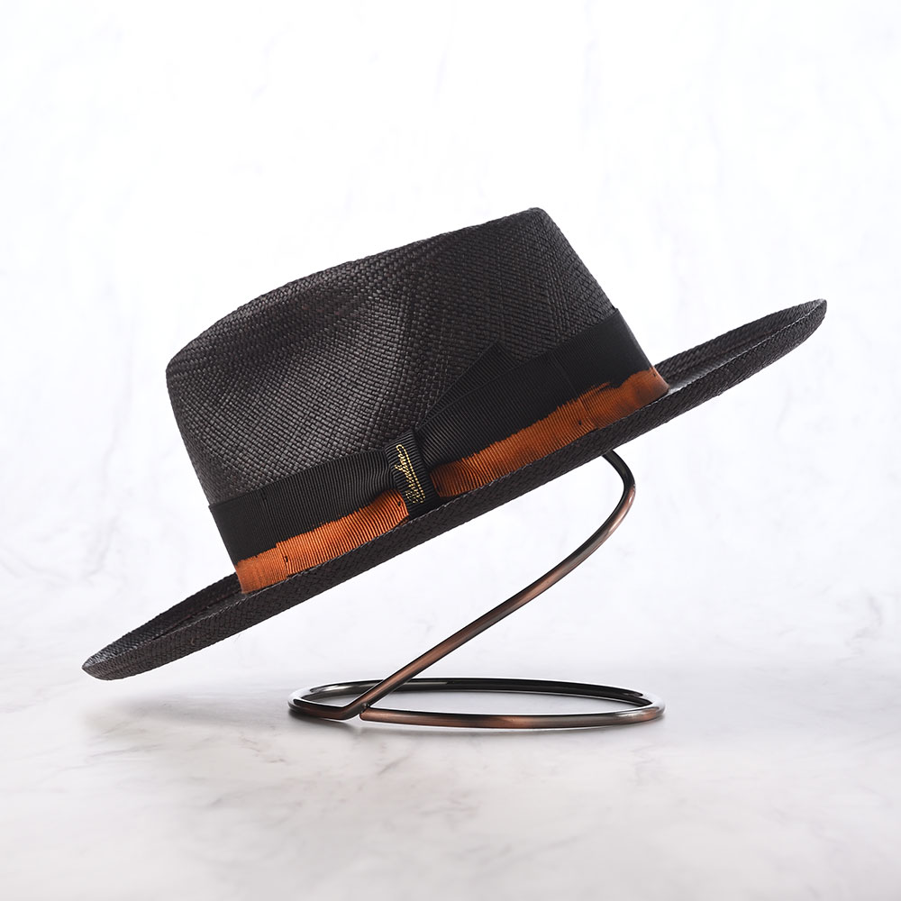 Borsalino パナマハット 春夏 帽子 メンズ レディース Panama Quito Harlem（パナマキート ハーレム） 140031 ブラック 爆買の画像