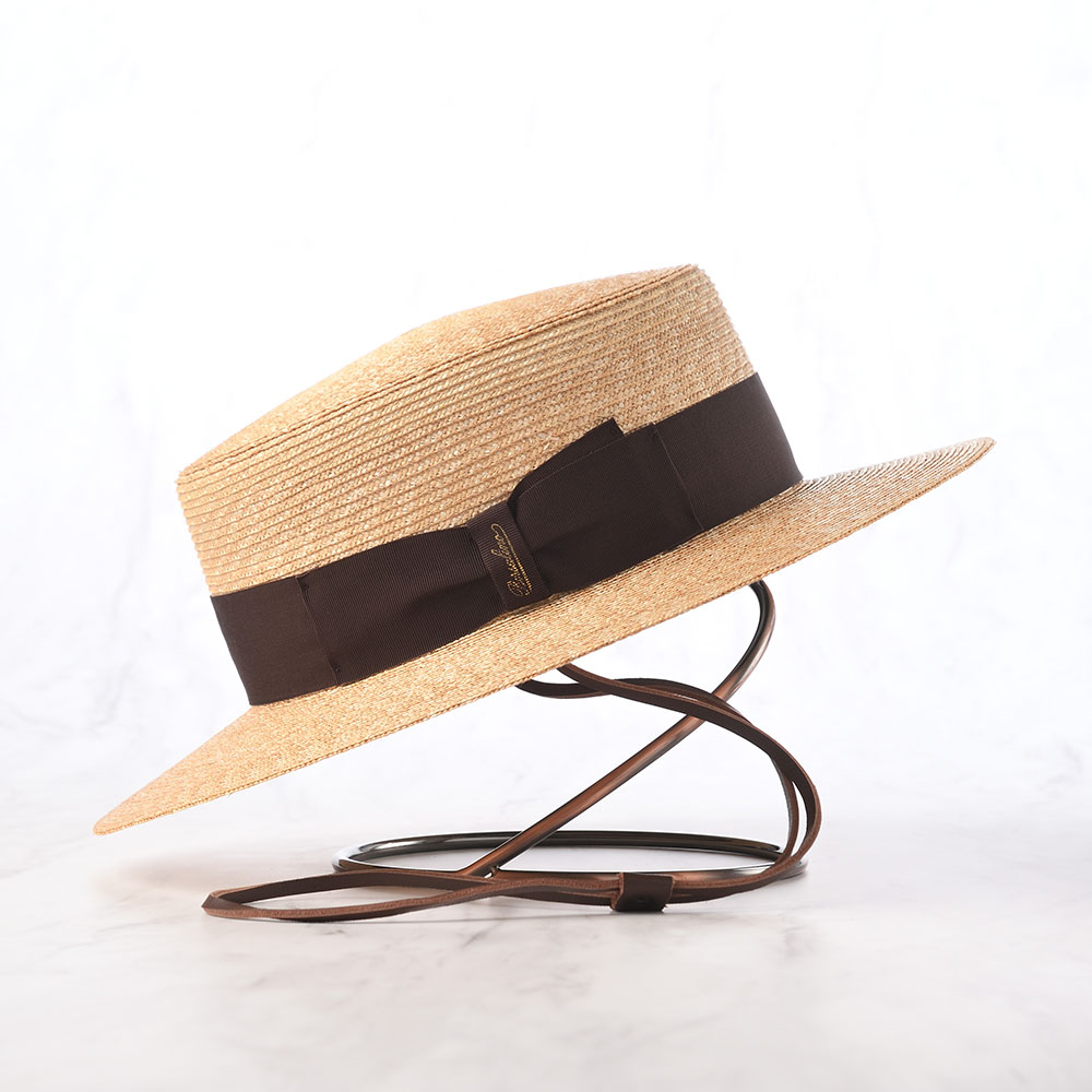 Borsalino カンカン帽 春夏 帽子 メンズ レディース Paglia Braid Magiostrina 140041 ブラウン 爆買の画像