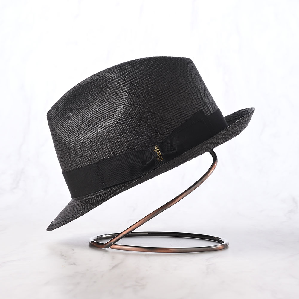 Borsalino パナマハット 春夏 帽子 メンズ レディース Panama Quito Trilby（パナマキート トリルビー） 141089 ブラック 爆買の画像