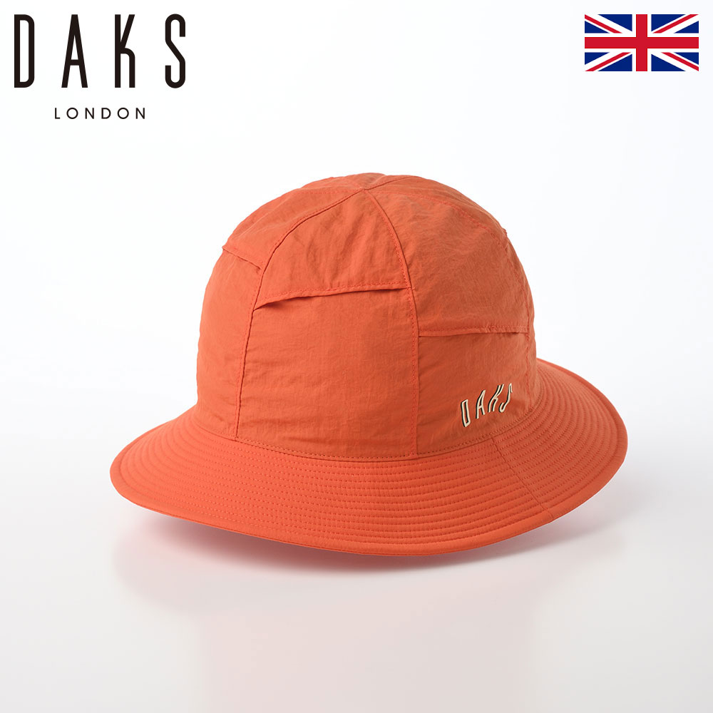 DAKS メトロハット 帽子 メンズ 父の日 春 夏 撥水 アウトドア サファリハット 大きいサイズ Metro hat  Water-repellent Mesh D1715 オレンジ