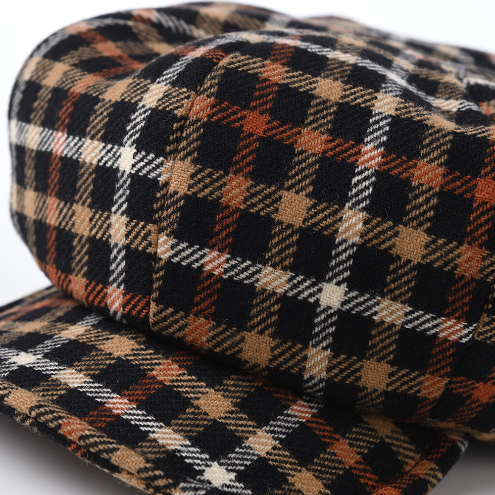 烏*茶様 NEW YORK HAT タータンチェック ビッグキャスケット デッド DAKS（ダックス） キャスケット キャップ 帽子 メンズ レディース 通年