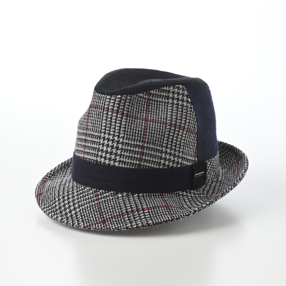 DAKS 中折れハット 帽子 ソフトハット メンズ レディース Manish Tweed Check（マニッシュ ツイード チェック） D3909  グレー