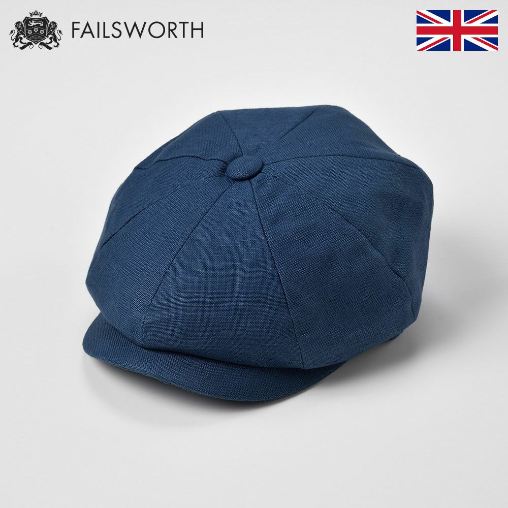 Failsworth キャスケット帽 メンズ レディース 帽子 春 夏 キャップ CAP カジュアル Irish Linen  Alfie（アイリッシュリネン アルフィー）ダブグレー ギフト