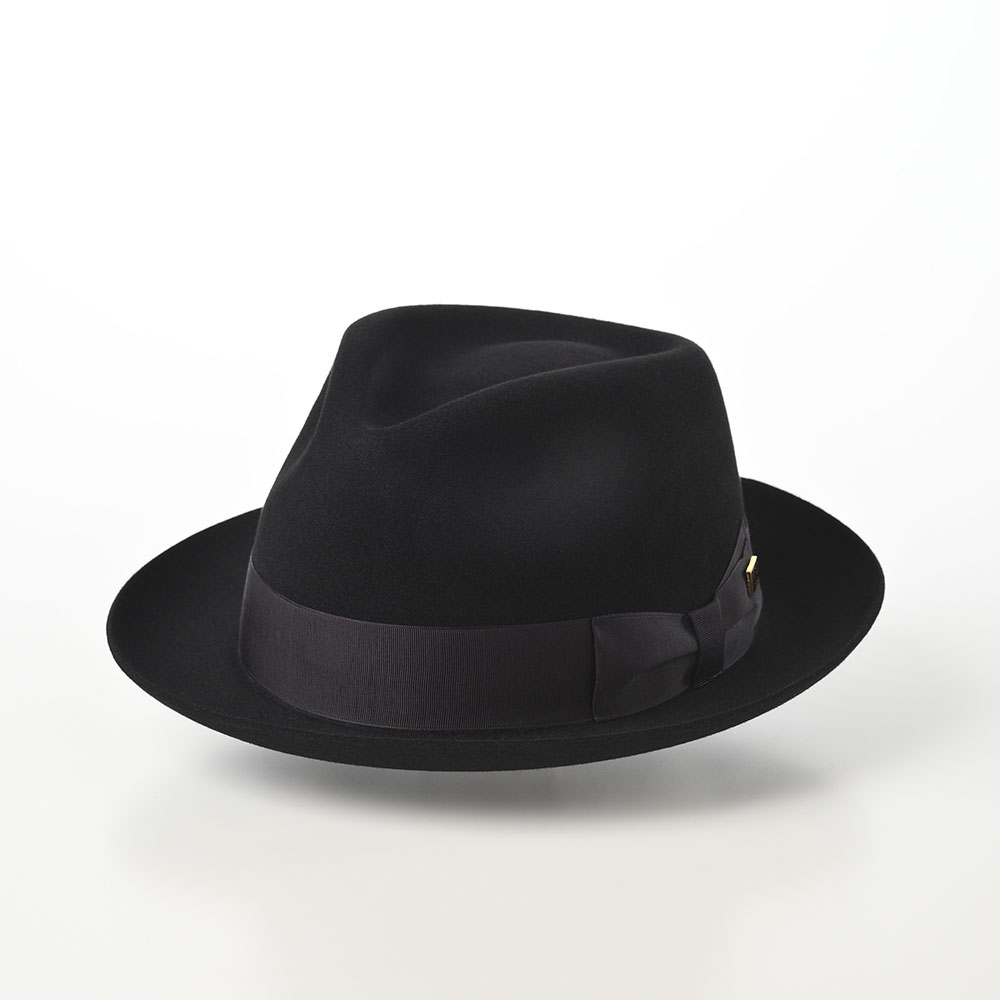 フェルトハット 帽子 父の日 中折れハット メンズ 紳士帽 大きいサイズ 秋冬 KNOX Rabbit Fur Fedora Hat（ラビットファー  フェドラハット）KMC ブラック