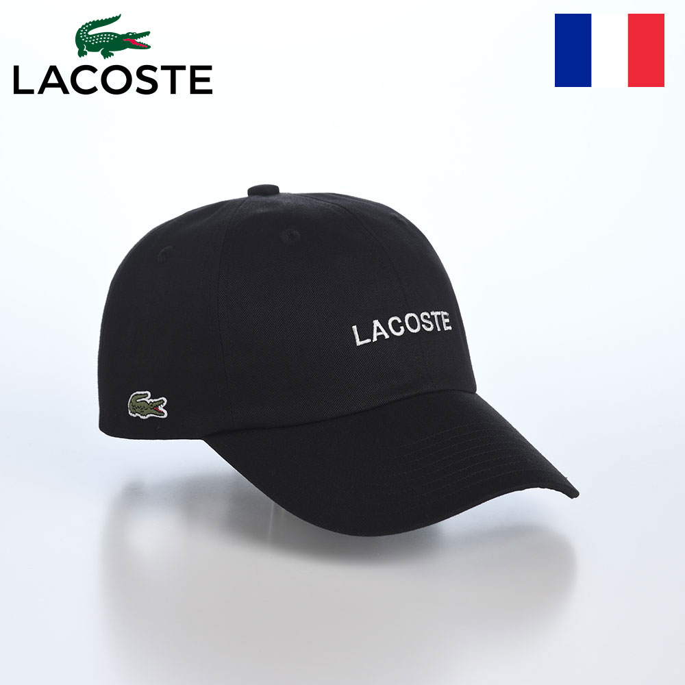 総ワニロゴ刺しゅうボールキャップ ラコステ LACOSTE ワンポイントワニロゴ刺しゅう6パネルボール