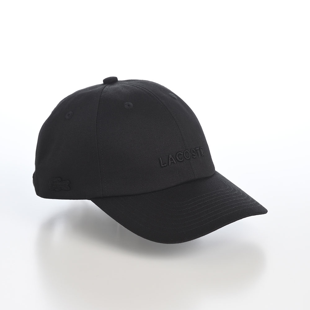 LACOSTE オンブレチェック ピーコート サイズ4 ブラック×ホワイト LACOSTE キャップ CAP 帽子 メンズ 春 夏 秋 冬 ラコステ