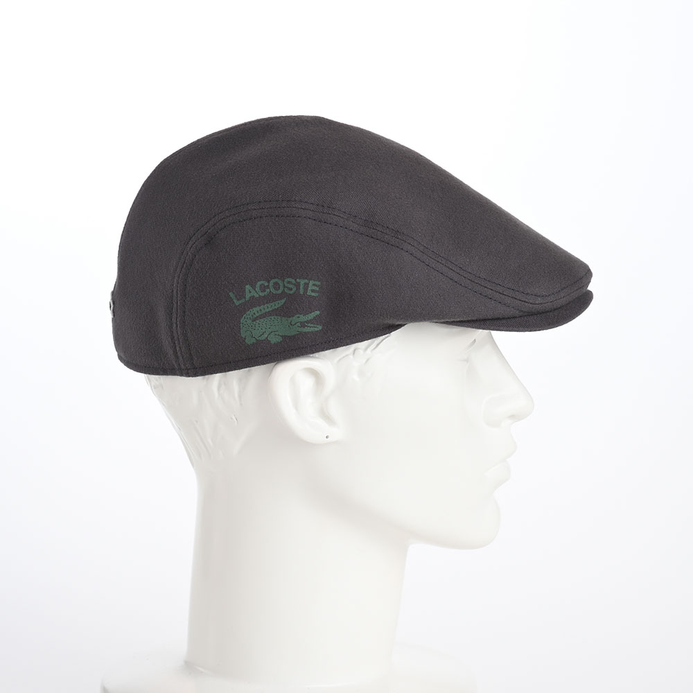 LACOSTE ラコステ 帽子 秋 冬 ハンチング帽 キャップ CAP メンズ レディース PRINT FLANNEL  HUNTING(プリントフランネルハンチング) L1248 チャコール