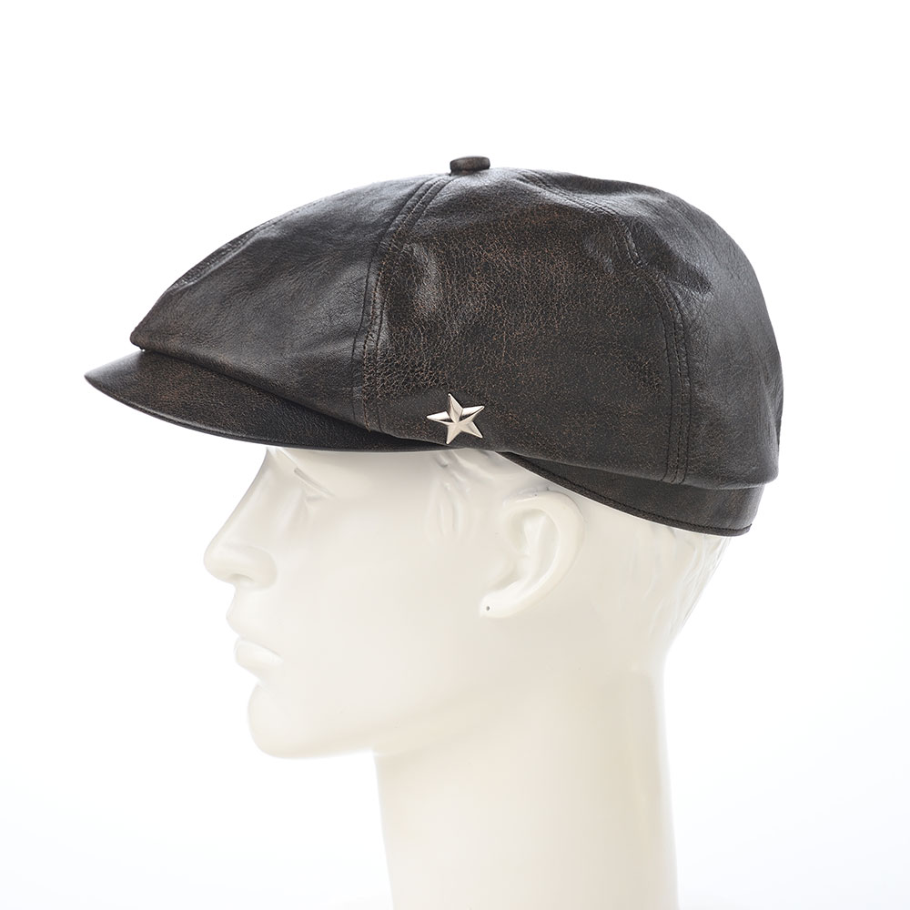 【超希少】フラットヘッド　初期　ダークブラウン レザー キャスケット Schott N.Y.C ONE STAR VINTAGE LEATHER CASQUETTE(ワンスター