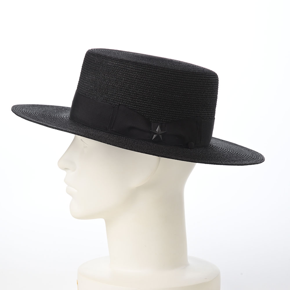 ダブルG ラフィア効果ボートハット RAFFIA BRAID BOATER HAT/ラフィアブレード ボーダーハット