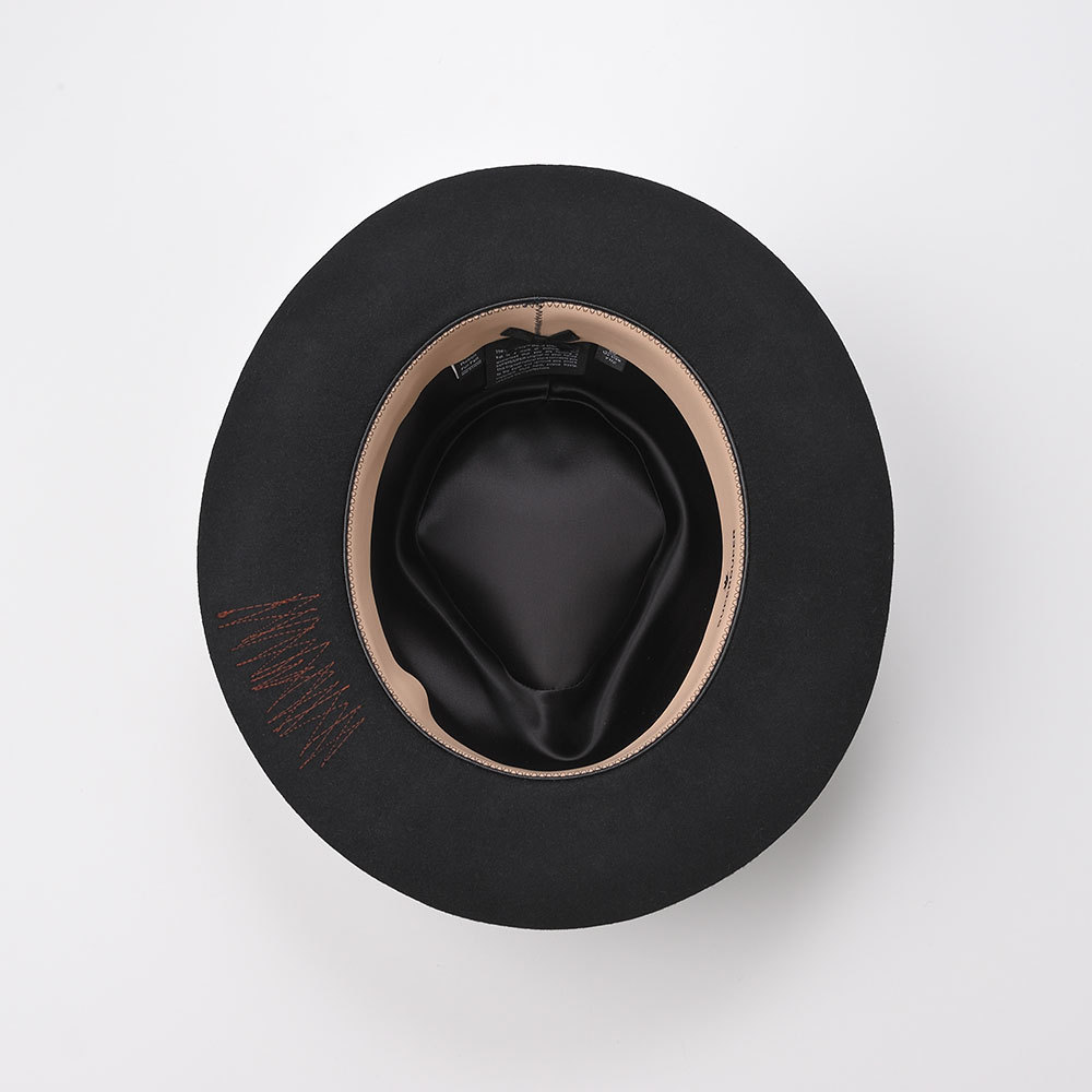 SUPERDUPER 中折れハット 帽子 メンズ 秋 冬 ラビットフェルト 大きいサイズ フェドラ フォーマル カジュアル DROP（ドロップ） ブラック  ギフト プレゼント :sdf001-black:メンズハット・帽子専門店 時谷堂 - 通販 - Yahoo!ショッピング