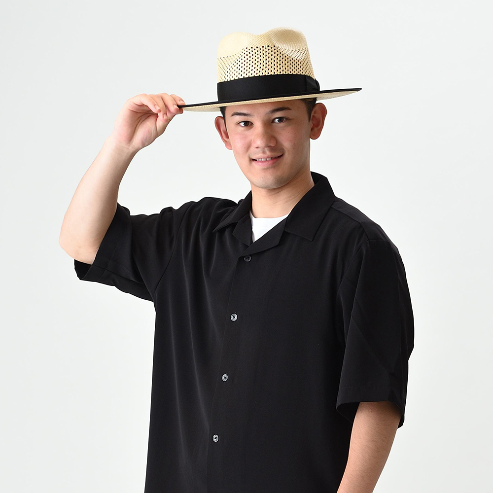 STETSON 透かし編み パナマハット メンズ 帽子 春 夏 中折れハット FLAT LACE PANAMA（フラット レースパナマ）SE584  ナチュラル