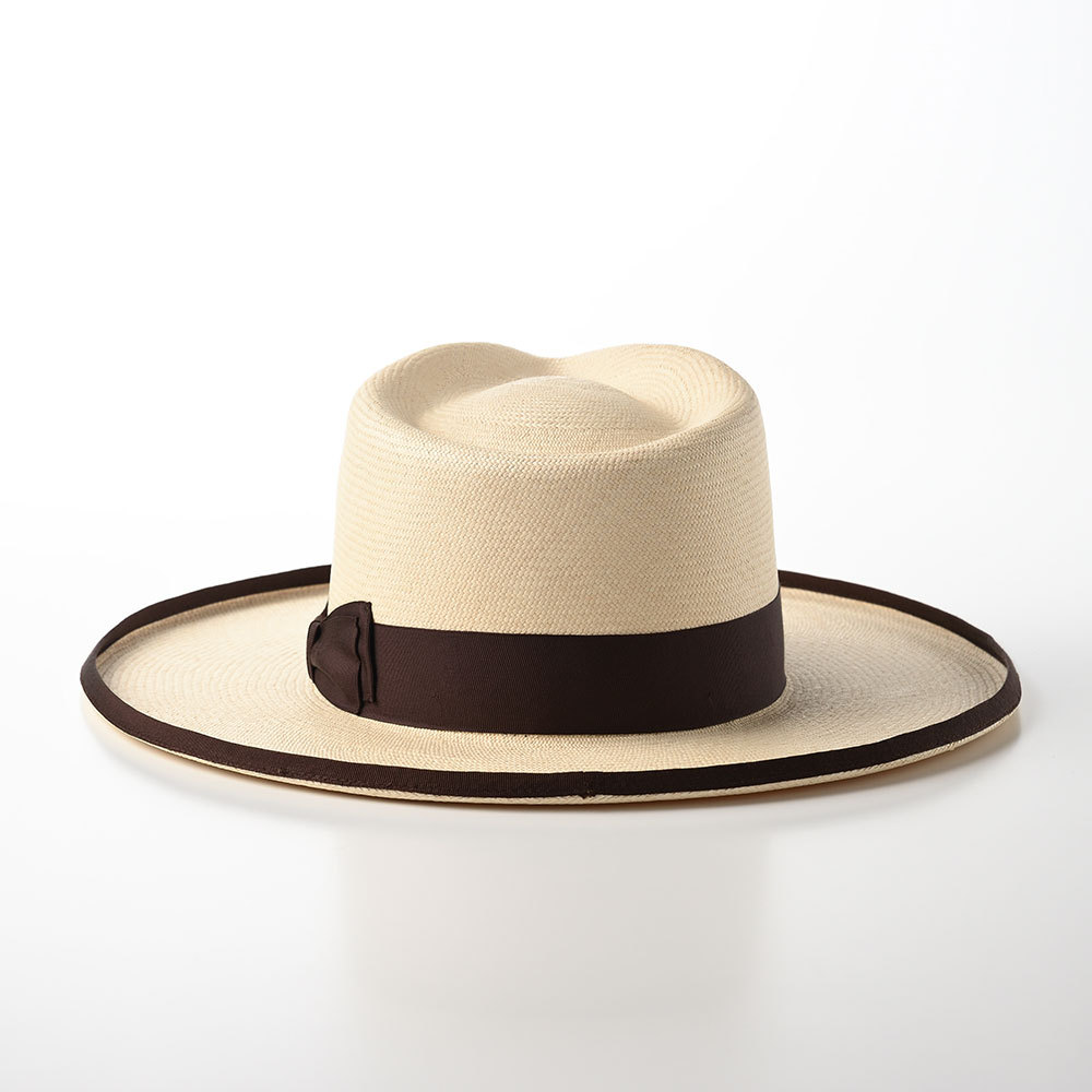 STETSON パナマハット つば広 PANAMA（フラット EDGE-UP 中折れハット