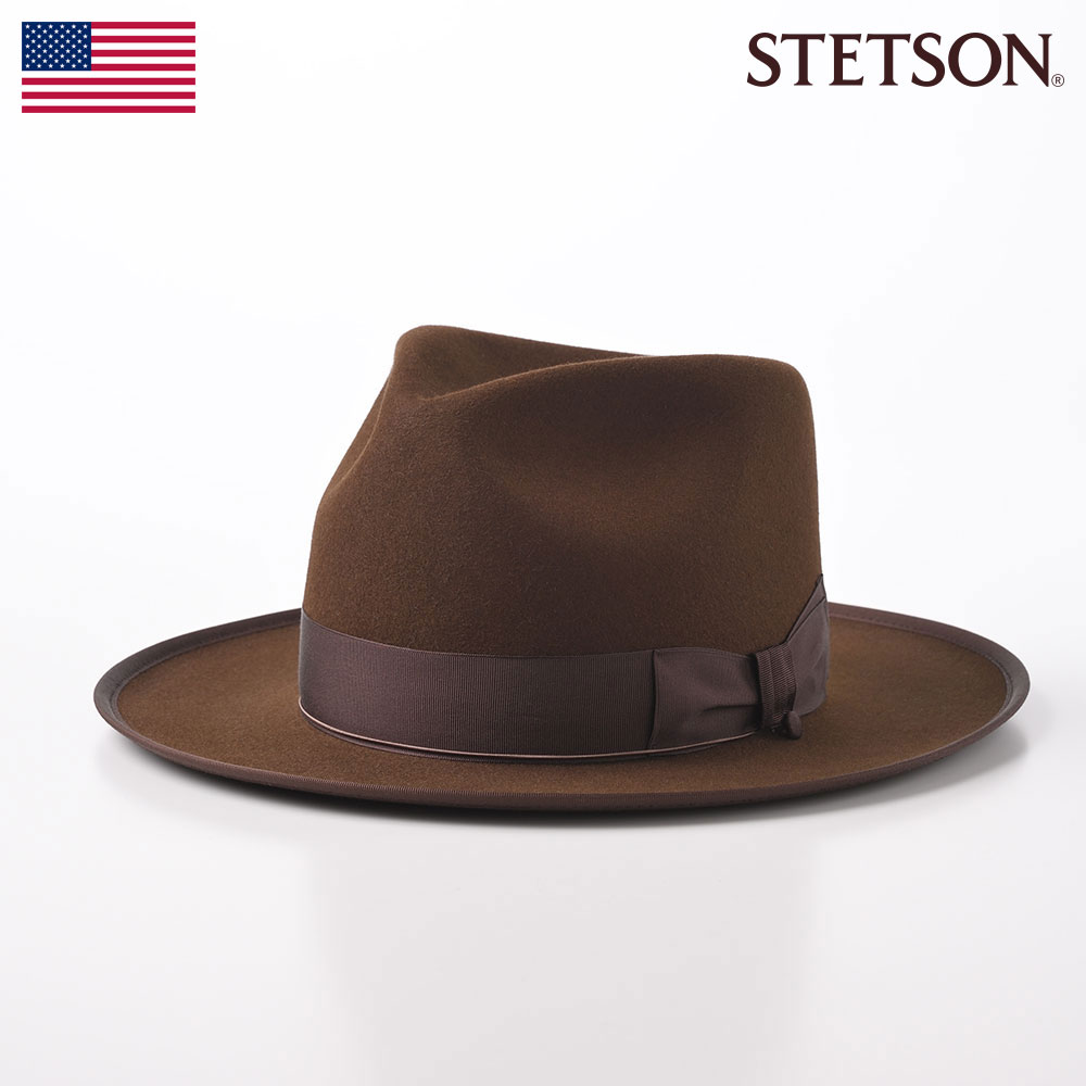 STETSON 中折れハット ラビットフェルト 帽子 メンズ 紳士帽 秋 冬 カジュアル フォーマル CLN（クローン）SE629 ブラウン  クリスマスギフト プレゼント : se629-brown : メンズハット・帽子専門店 時谷堂 - 通販 - Yahoo!ショッピング