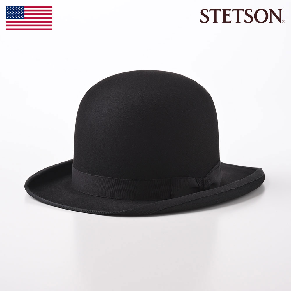 STETSON ボーラーハット ビーバーフェルト 帽子 メンズ 紳士帽 秋 冬 カジュアル フォーマル DERBY BEAVER（ダービー ビーバー）SE634 ブラック [ポイント2倍]