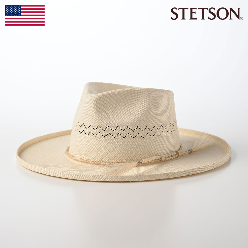 STETSON パナマ帽 パナマハット 中折れハット 帽子 メンズ 春 夏 透かし編み 大きいサイズ SOUTHERN EDGE-UP PANAMA  SE657 ナチュラル