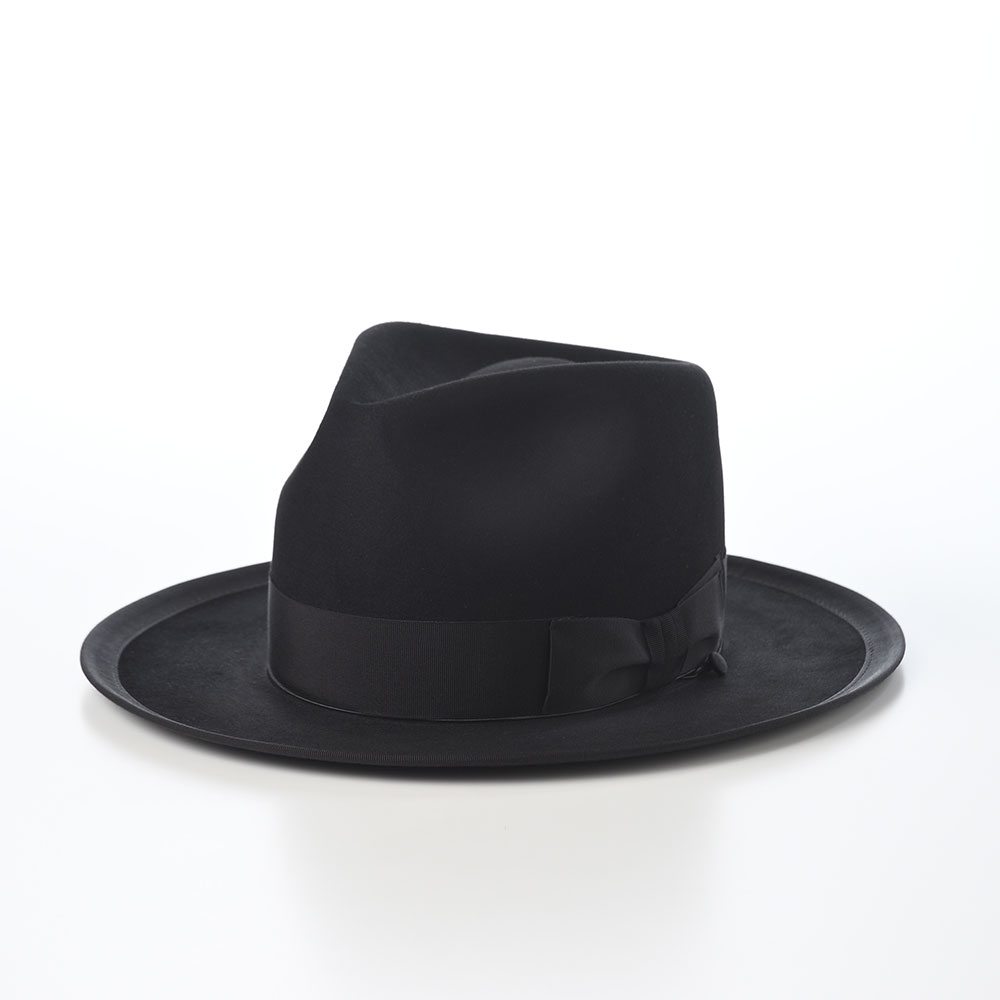 STETSON 中折れハット メンズ 秋 冬 フェルトハット VINTAGE WHIPPET BEAVER JP(ビンテージウィペット ビーバー JP) SE795 ブラック 父の日ギフトの画像
