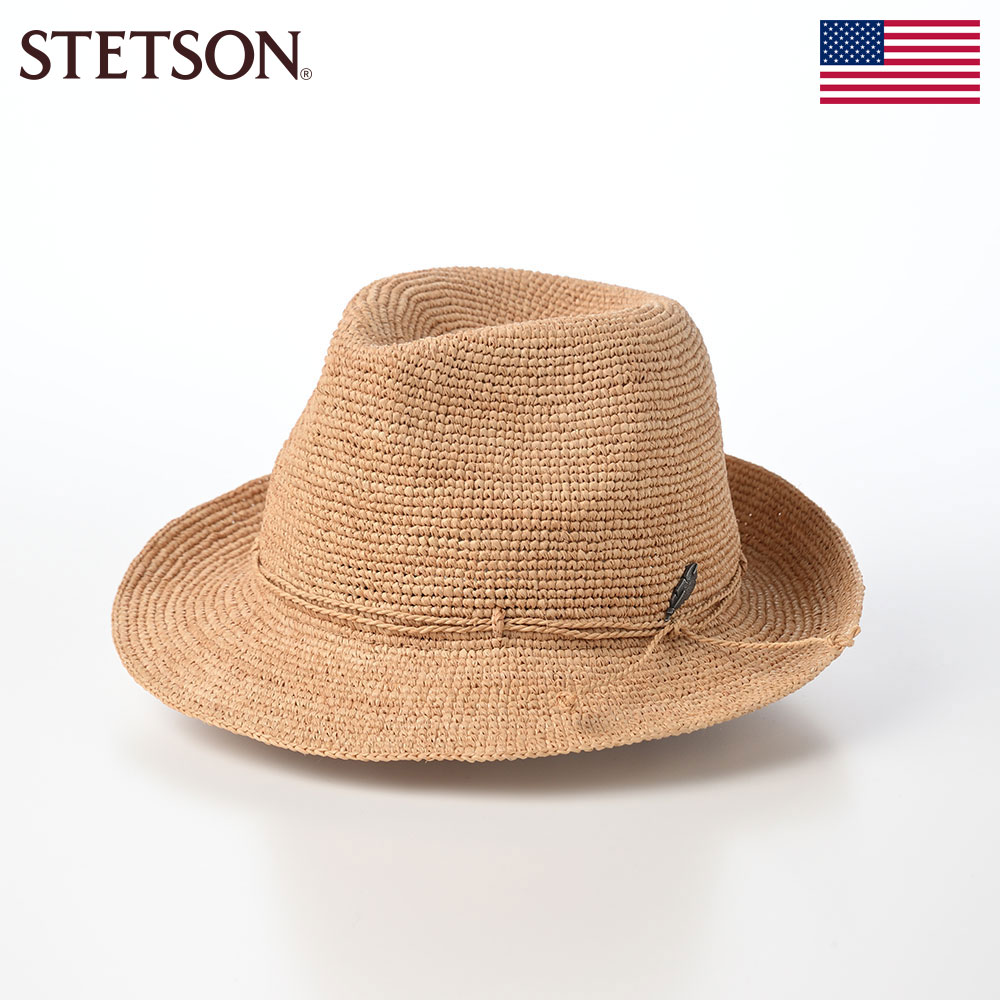 STETSON 帽子 中折れハット ストローハット 麦わら帽