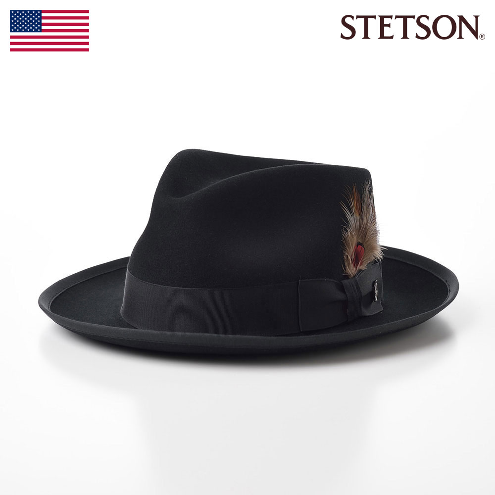 STETSON メンズ フェルトハット 帽子 秋 冬 中折れハット