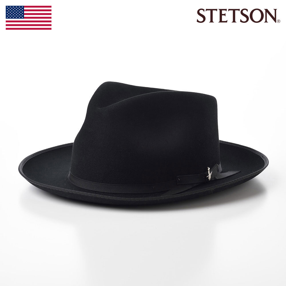 STETSON メンズ ラビットファーフェルトハット 中折れハット 帽子 秋 