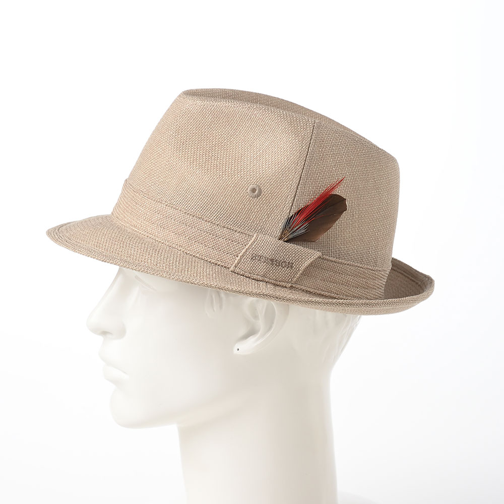 STETSON 中折れハット ソフトハット 帽子 メンズ トリルビー 春 夏 シンプル NEW LESCAUT SS（ニューレスコー SS）SE073  ベージュ