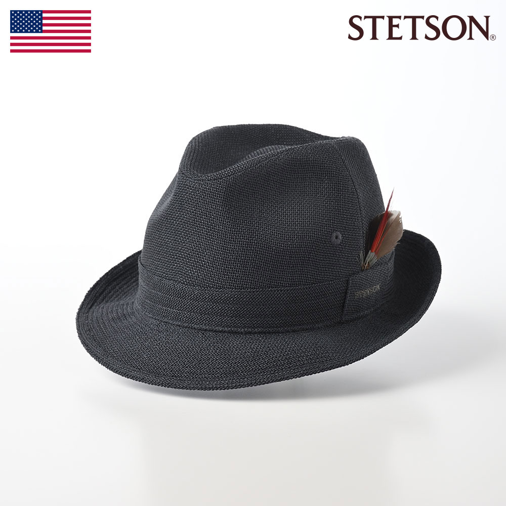 STETSON 中折れハット ソフトハット 帽子 メンズ トリルビー 春 夏 シンプル NEW LESCAUT SS（ニューレスコー SS）SE073  グレー