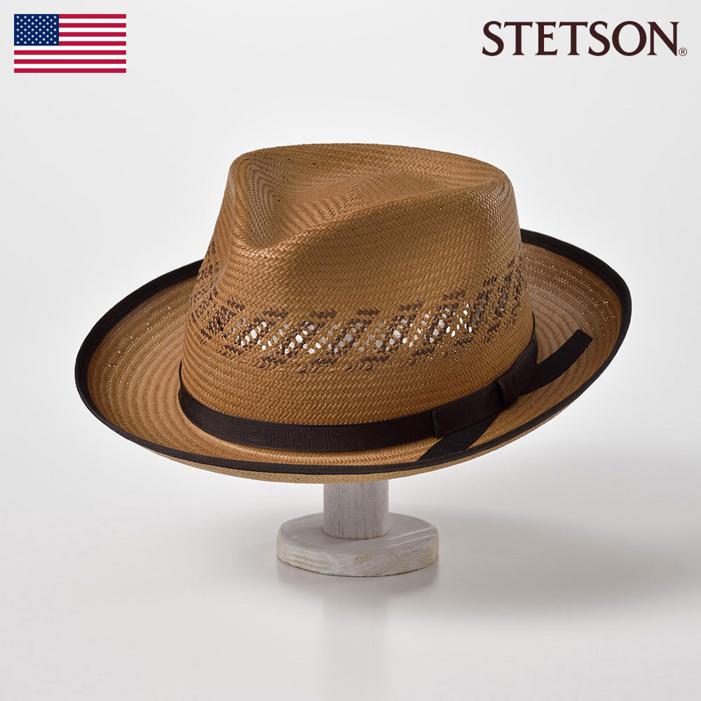 1435【美品】STETSON ステットソン ビーバー X3 羽付き ブラウン 予約受付中】 1435【美品】STETSON ステットソン ビーバー X3 羽