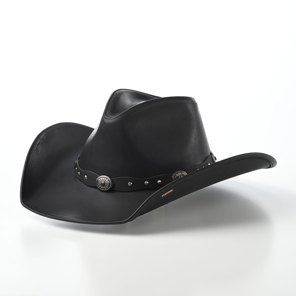 STETSON レザーウエスタンハット 本革 メンズ 父の日 秋 冬 カウボーイ テンガロン アメカジ ROXBURY（ロックスベリー）ST906  ブラック