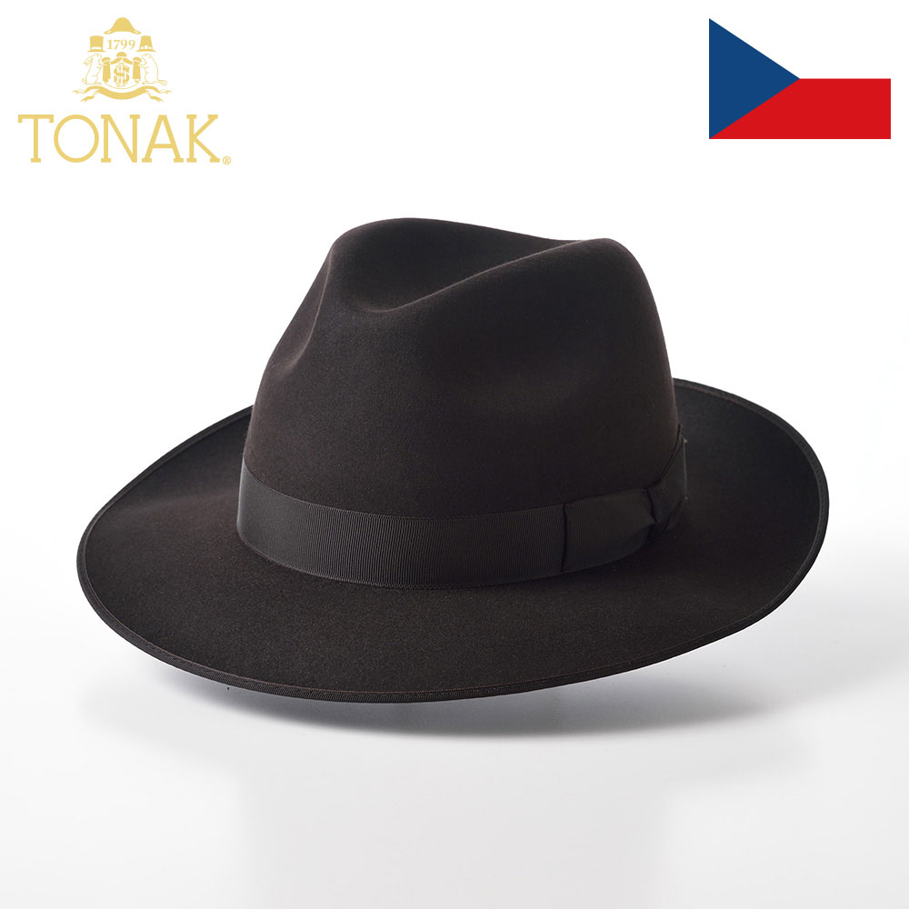 TONAK ラビットファーフェルトハット 中折れハット メンズ 帽子